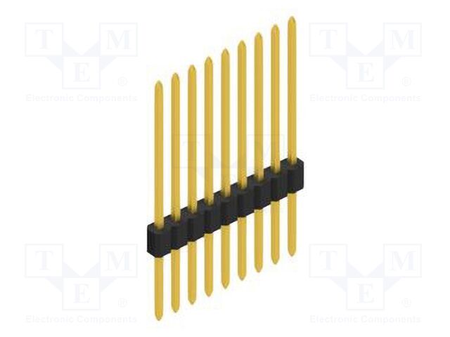 Connector: pin strips; pin header; male; PIN: 9; 1.27mm; THT; 1x9