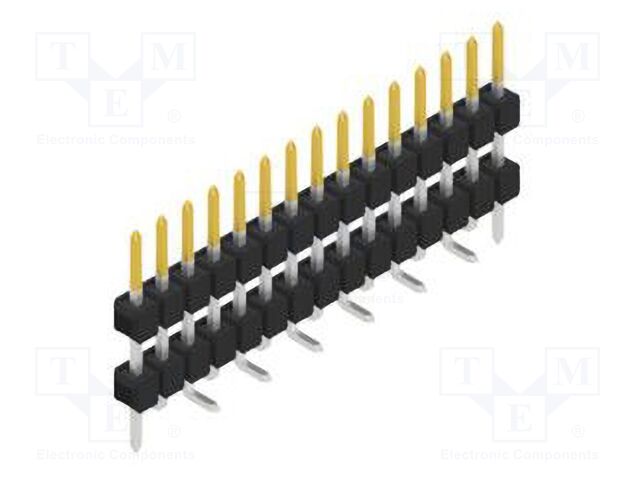 Connector: pin strips; pin header; male; PIN: 15; 2.54mm; SMT; 1x15