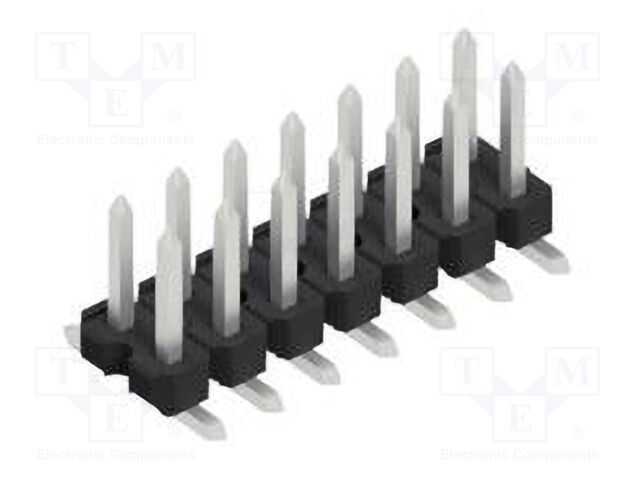 Connector: pin strips; pin header; male; PIN: 14; 2.54mm; SMT; 2x7