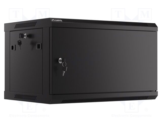 Enclosure: rack cabinet; Standard: 19"; 6U; black; Z: 450mm; X: 600mm