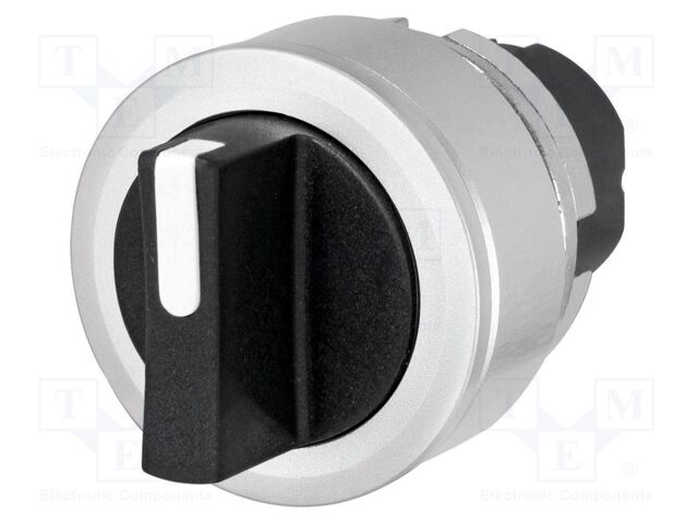 Switch: rotary; 30mm; Stabl.pos: 2; black; none; IP65; witout symbol