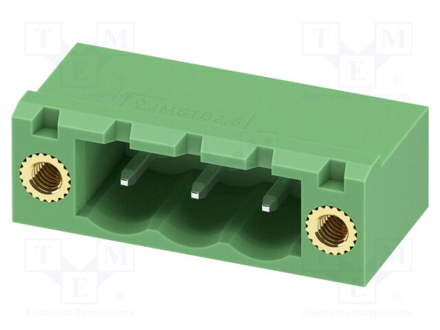 PCB headers, nominal cross section: 2.5 mm?, color: green, n
