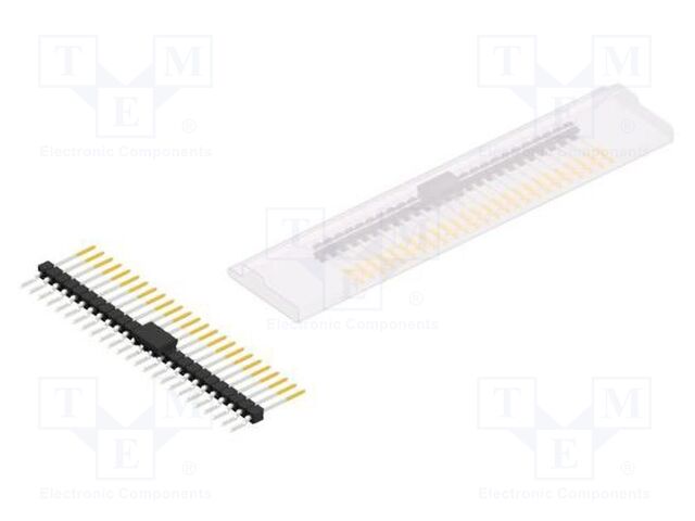 Connector: pin strips; pin header; male; PIN: 25; 2.54mm; SMT; 1x25