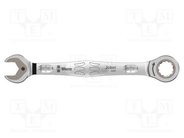 Wrench; inch,combination spanner,with ratchet; steel; 212mm