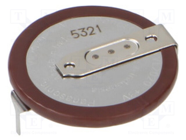Re-battery: Li; VL2020; 3V; 20mAh; Leads: 2pin; Ø20x2.7mm; -20÷60°C