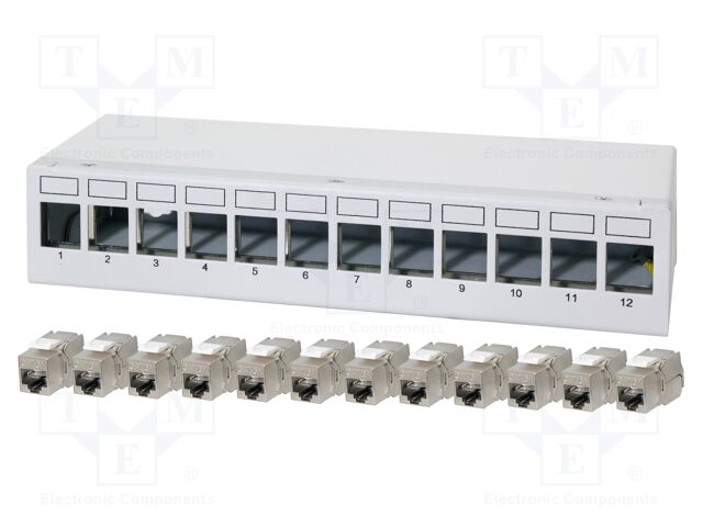 Connector: RJ45; patch panel