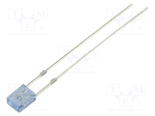 LED; blue; rectangular; 2x3x4mm; 350mcd; 100°; Front: flat; 20mA