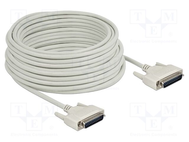 Cable; D-Sub 25pin plug,both sides; Len: 20m; beige; Øcable: 7mm