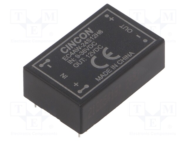 Converter: DC/DC; 5/6W; Uin: 9÷36V; 12VDC; Iout: 500mA; DIP24; 13.1g