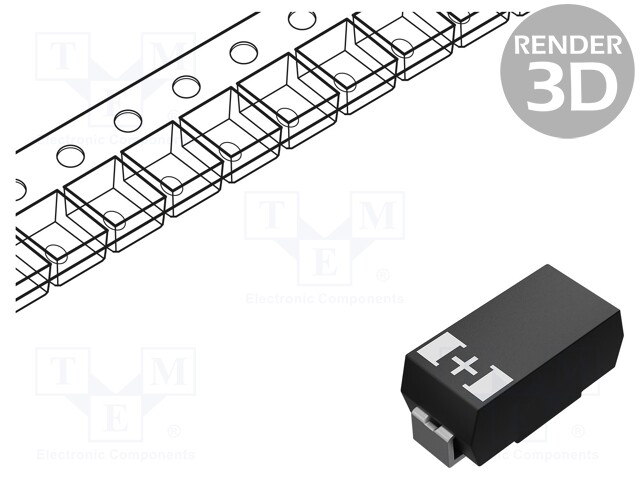 Capacitor: polymer; 33uF; 10VDC; ESR: 70mΩ; TPB; SMD; ±20%; -55÷105°C