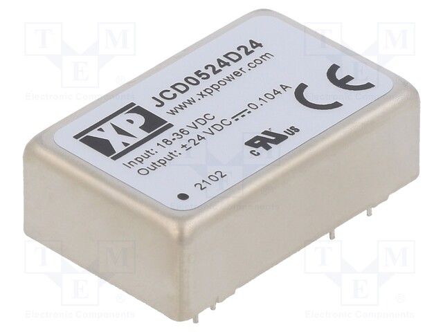 Converter: DC/DC; 5W; Uin: 18÷36V; Uout: 24VDC; Uout2: -24VDC; OUT: 2