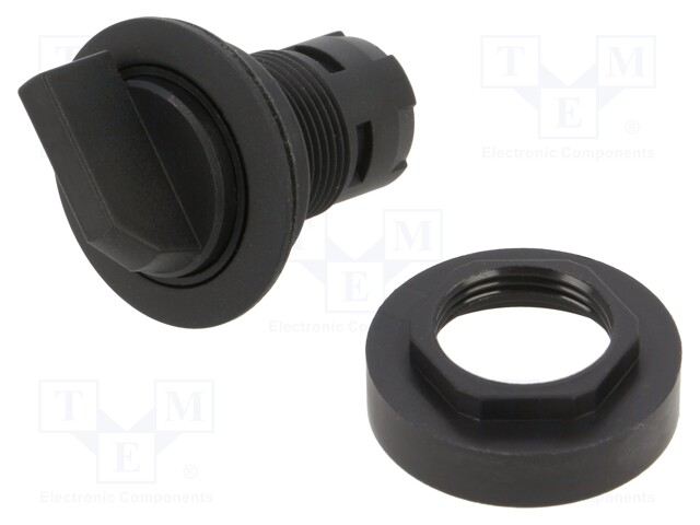 Switch: rotary; 22mm; Stabl.pos: 1; IP65; Pos: 2; Cutout: Ø22.3mm