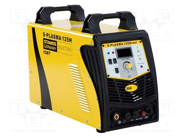 Plasma cutter; 15.4kVA; 400VAC; 22A; Pwr factor: ≥0.93; IP20S; 7bar