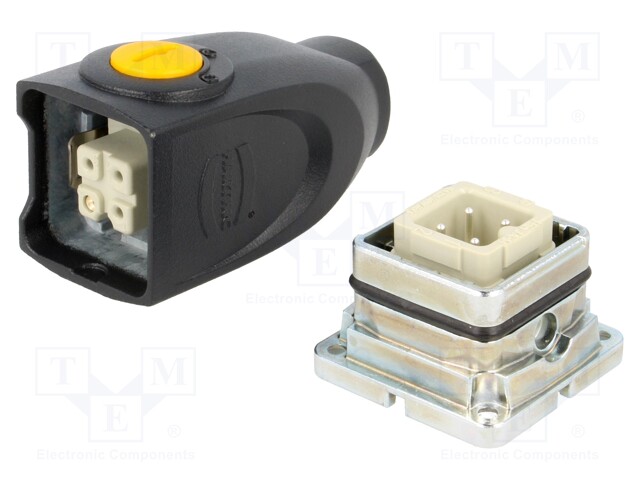 Connector: HAN; male + female; plug + socket; Han-Yellock 10