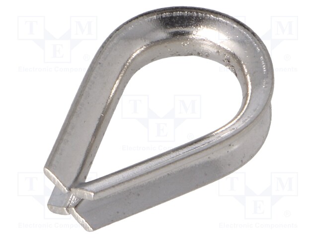 Thimble for rope; acid resistant steel A4; for rope; DIN6899