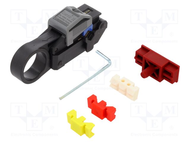Stripping tool; 2.7÷8.3mm; Wire: coaxial; Kit: hex key,blades