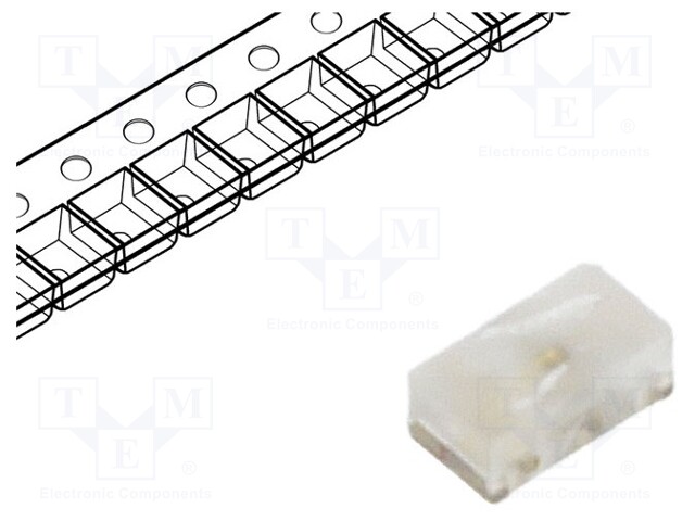 LED; SMD; 0603; yellow; 50÷80mcd; 1.6x0.8x0.6mm; 80°; 1.8÷2.4V; 20mA