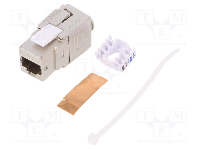 Socket; RJ45; Cat: Cat 8.1; shielded,Keystone; Layout: 8p8c; IDC