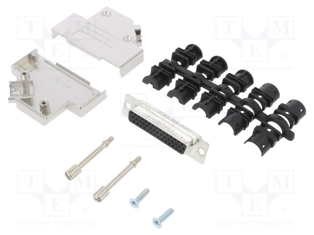 D-Sub HD; PIN: 44; female; shielded; angled 45°; soldering; UNC4-40