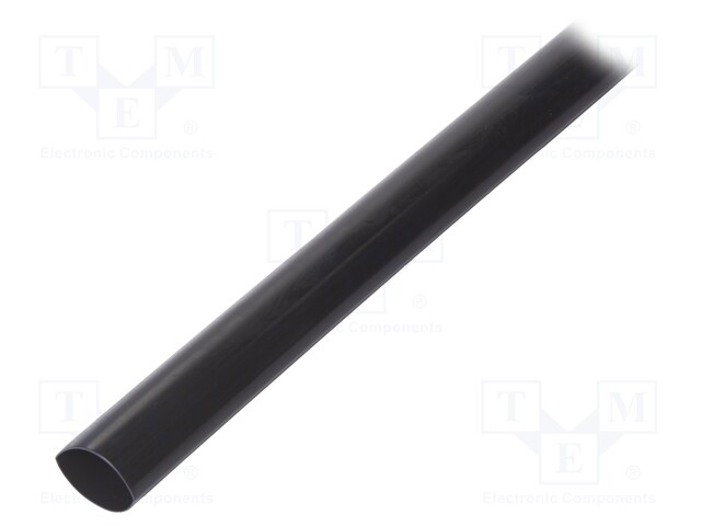 Heat shrink sleeve; glued; 40mm; L: 1m; black; Temp: -25÷125°C