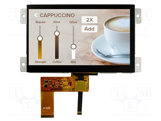 Display: TFT; 800x480; Illumin: LED; Window dimensions: 154x85.6mm