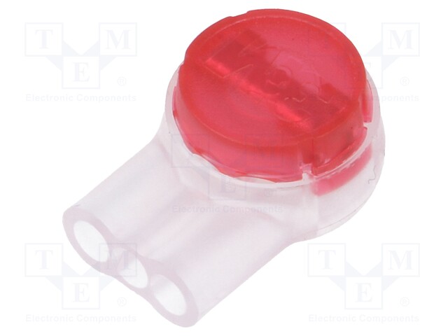 Quick splice; Scotchlok; IDC; 19AWG÷26AWG; red; 0.4÷0.9mm