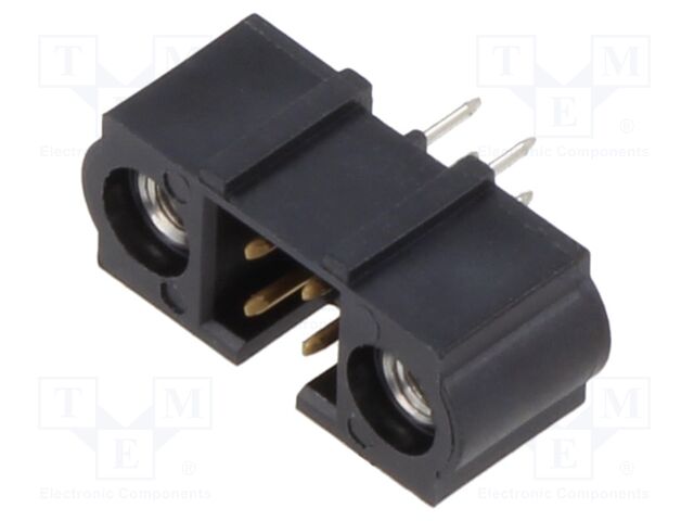 2+2 Pos. Male DIL Vertical Throughboard Conn. Jackscrews