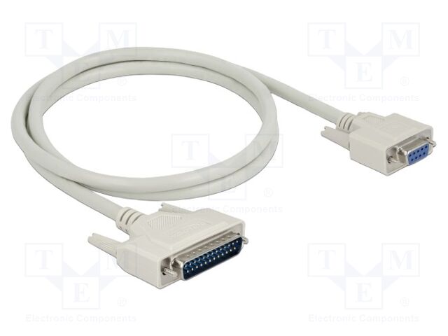 Cable; D-Sub 25pin plug,D-Sub 9pin socket; Len: 1m; beige