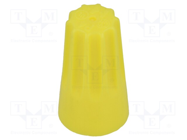 Close end; 22AWG÷10AWG; screwed; yellow; max.105°C