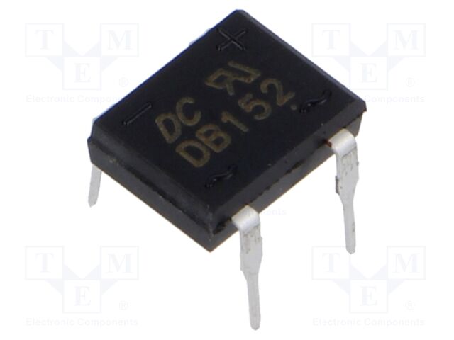 Bridge rectifier: single-phase; 100V; If: 1.5A; Ifsm: 50A; DB-1; THT
