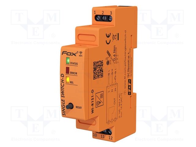 Wireless cutout power switch; WIFI; for DIN rail mounting; IP20