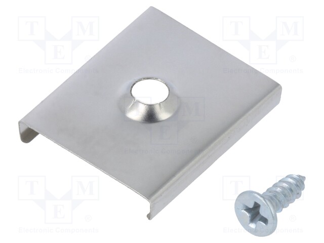 Flexible mounting plate Y; natural; stainless steel