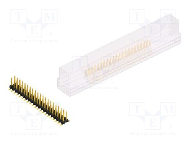 Connector: pin strips; pin header; male; PIN: 42; 2.54mm; SMT; 2x21