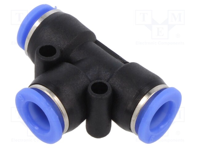 Push-in fitting; T-tap splitter; -0.95÷10bar; 6mm