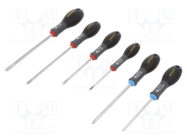 Kit: screwdrivers; Pcs: 6; Pozidriv®,slot; Series: FATMAX®