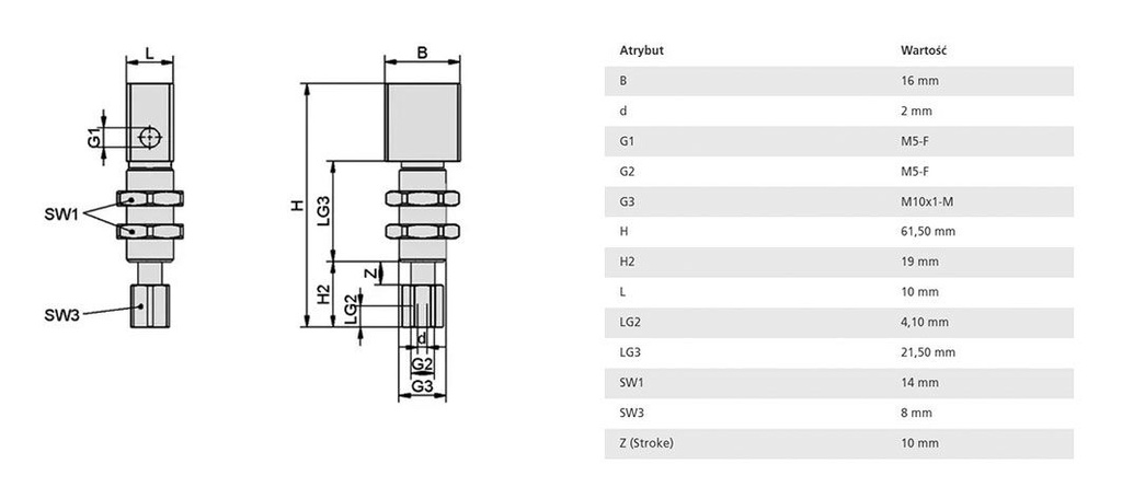 Spring plunger; 10÷45°C; Vert.load: 1.5N; 0.05N/mm; FSTIMC