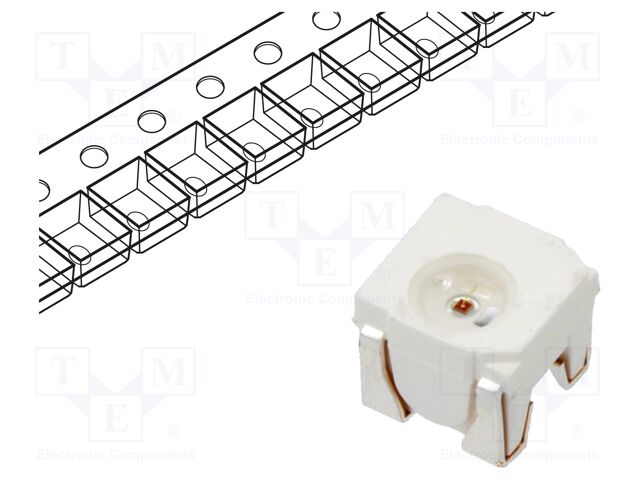 LED; red; SMD; PLCC4; 2000÷3000mcd; 4x4x3.55mm; 120°; 60mA; λd: 624nm