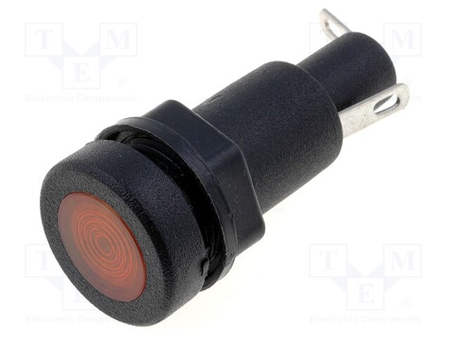 Indicator: with neon lamp; orange; 230VAC; Cutout: Ø14.5mm
