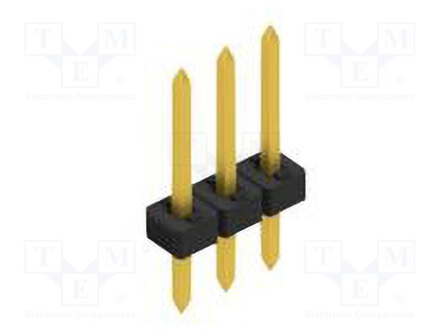 Connector: pin strips; pin header; male; PIN: 3; 2mm; THT; 1x3; 100V