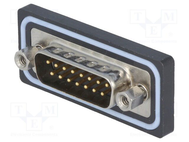 D-Sub; PIN: 15; socket; ED-EHD; male; Locking: screws; straight; IP67