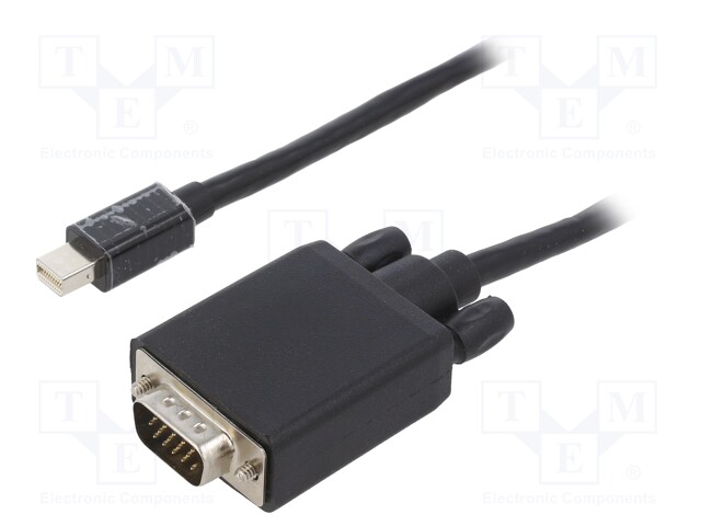 Cable; DisplayPort 1.1; 1.8m; black; Outside insul.material: PVC