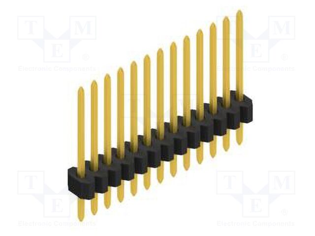 Connector: pin strips; pin header; male; PIN: 13; 1.27mm; THT; 1x13