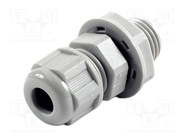 Cable gland; PG7; IP68; nylon; UL94V-2; grey