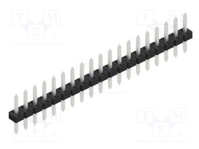 Connector: pin strips; pin header; male; PIN: 19; 2mm; THT; 1x19