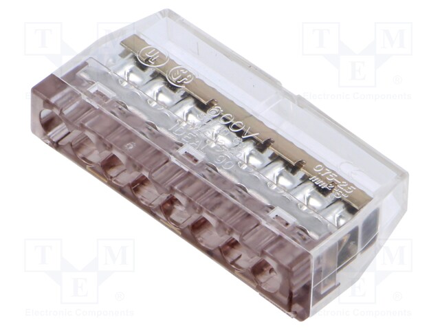 Quick splice; spring clamp; 0.75÷4mm2; 600V; 24A; for cable