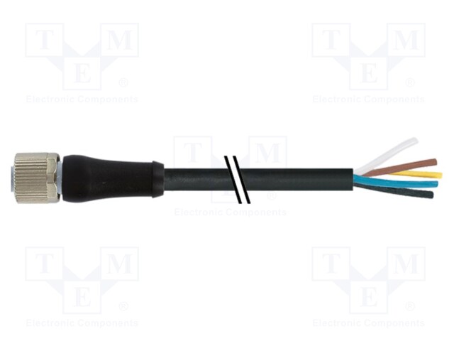 Connection lead; female; IP67; 63VAC; 63VDC; 16A; 1.5m; PIN: 5; plug