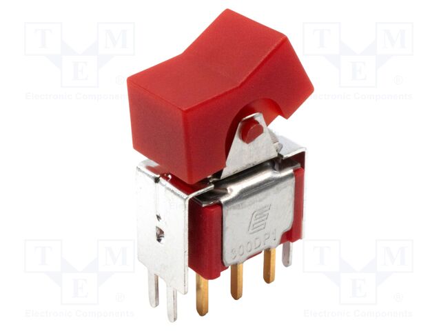 ROCKER; DPDT; Pos: 2; ON-ON; 0.02A/20VAC; 20mA/20VDC; -40÷85°C; 300