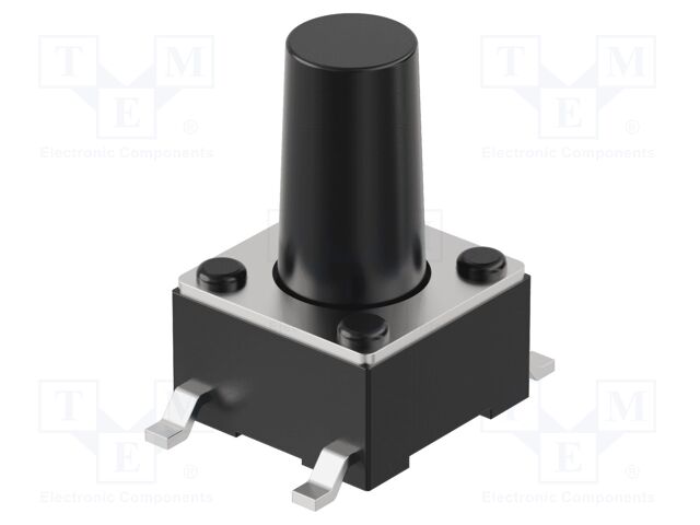 Microswitch TACT; SPST-NO; Pos: 2; 50mA/12VDC; SMT; 3.43N; 6x6mm
