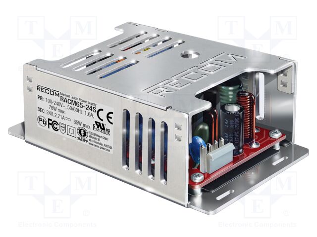 Power supply: switched-mode; 65W; 100÷370VDC; 85÷264VAC; OUT: 1