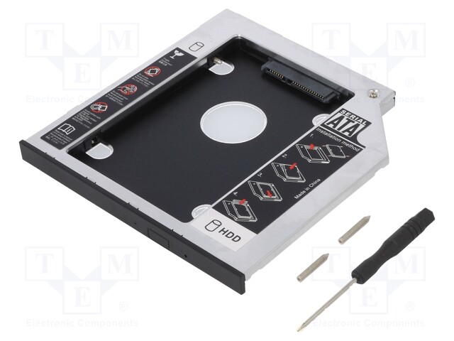 Hard discs housing: 2,5"; aluminium